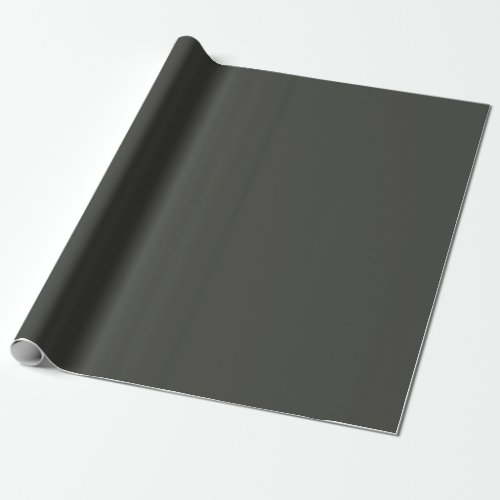 Black olive solid color  wrapping paper