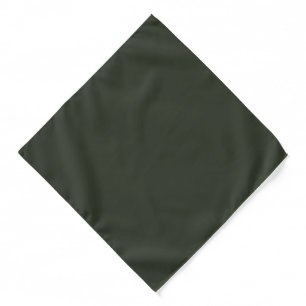 Black Olive Solid Plain Color Bandana