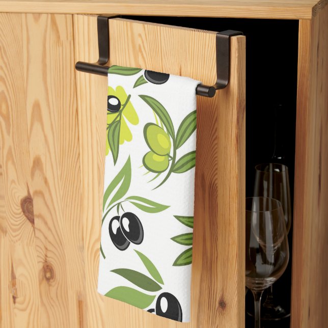 Black Olives  Kitchen Towel (Thirds Fold)