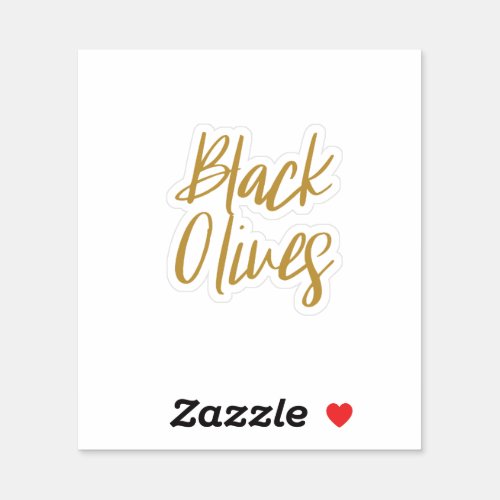 Black Olives Storage Sticker