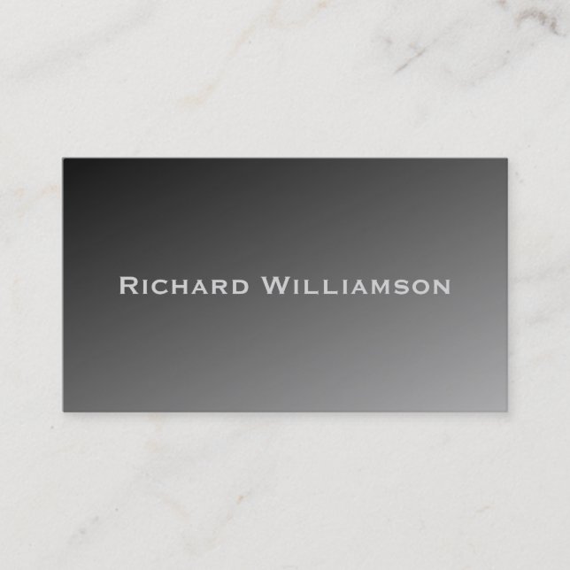 Black Ombre Modern Professional Business Card (Front)