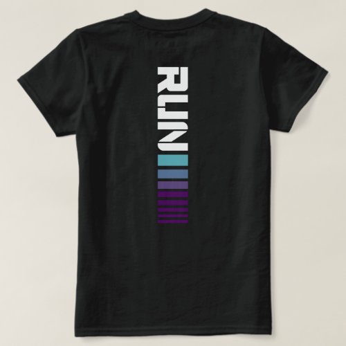 Black Ombr Run Active Sports T_Shirt