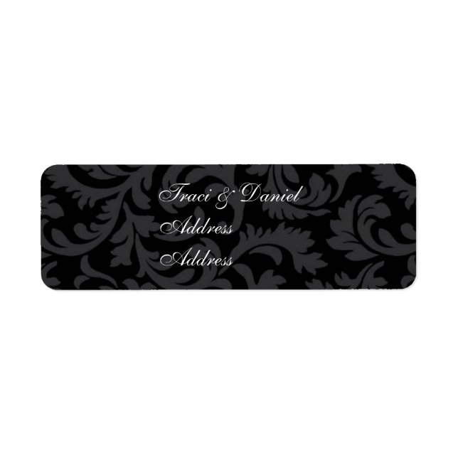 Black On Black Address Labels (Front)