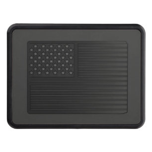 Black on black embossed American flag  Hitch Cover