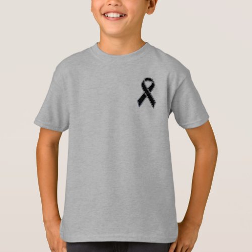 Black on Black Ribbon Awareness T_Shirt