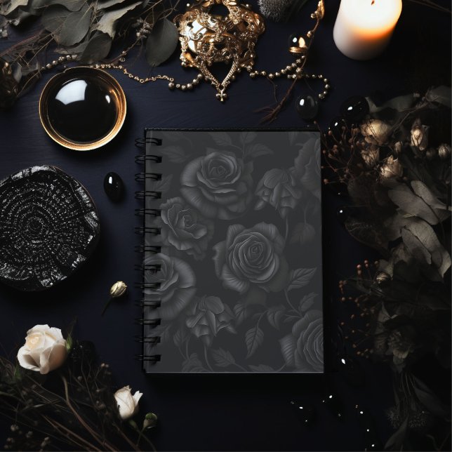 Black on Black Roses Notebook (Creator Uploaded)