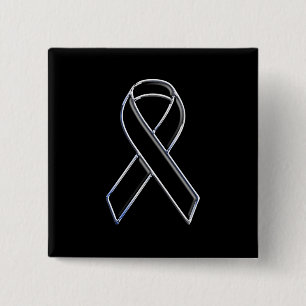 Black on Black Style Ribbon Awareness Button