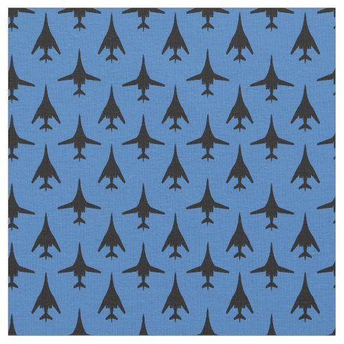 Black on Blue B_1 Spirit Bomber Pattern Fabric