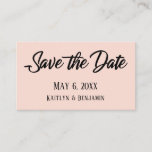 Black on Blush Save the Date & Wedding Detail Card<br><div class="desc">Keep your wedding guests in the loop with all your details with these pretty, comprehensive wedding favor insert cards. These pretty cards reflect an elegant, casual style. Elegant text overlays were designed using a modern, bold, casual script font in black. One side reads "Save the Date" and the other, simply...</div>