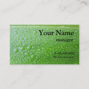 Black On Green Leaf Business Card