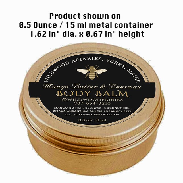 BLACK ON KRAFT Beeswax Lip Balm Label (Creator Uploaded)