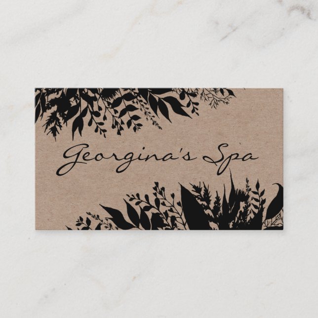 Black On Kraft Handmade Bath Soak Body Butter Soap Business Card (Front)