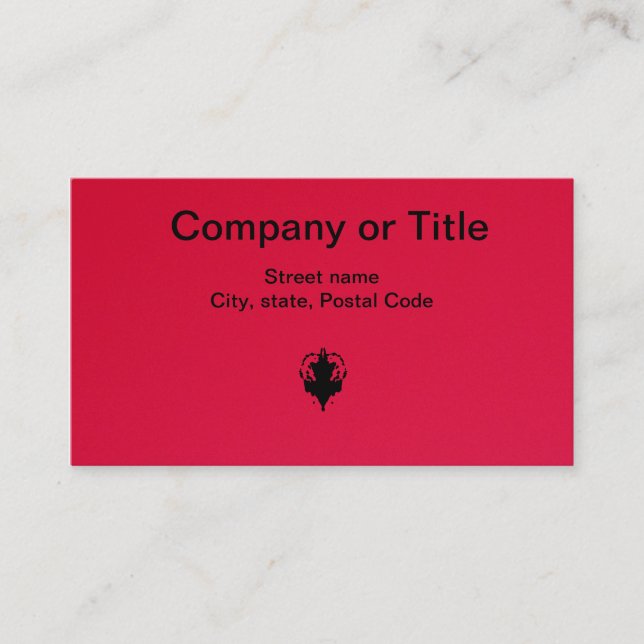 Black On Red Business Card (Front)