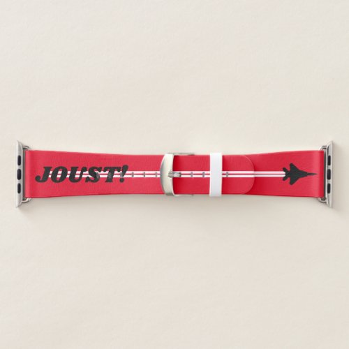 Black on Red F-15E Joust Stripe Apple Watch Band