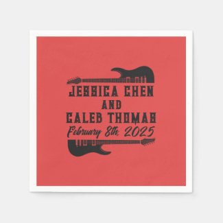 Black on Red Heavy Metal Wedding Cocktail