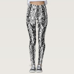 black on white avantacular leggings<br><div class="desc">black on white on black contrasting visual poetry designs</div>