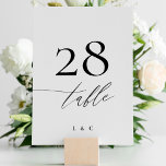Black on White Calligraphy Modern Wedding Table Number<br><div class="desc">Black on White Calligraphy Modern Wedding Table Number - modern and impressive - part of a collection</div>
