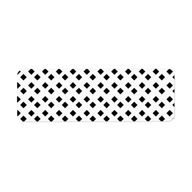 Black on White Diamond Design Label (Front)