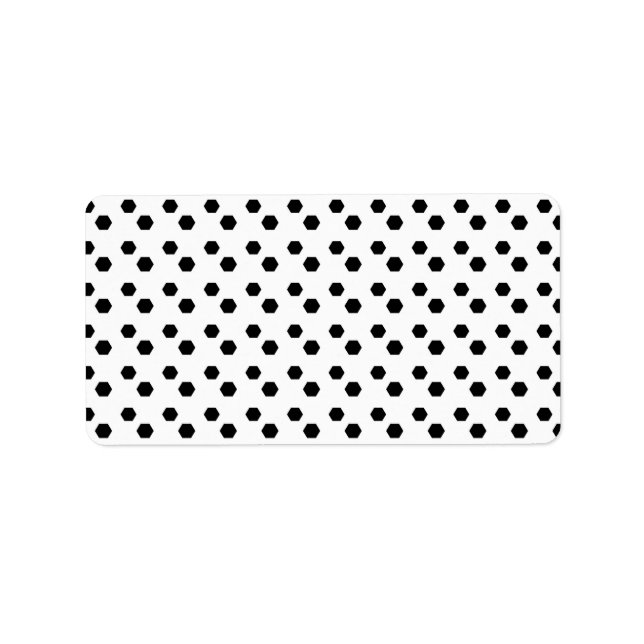 Black on White Dot Design Label (Front)