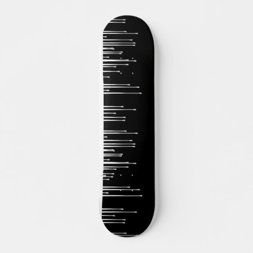 Black on White Paint Drips Skateboard