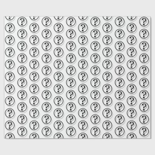 Black On White Question Marks Wrapping Paper Zazzle
