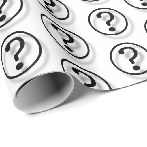 Black On White Question Marks Wrapping Paper Zazzle