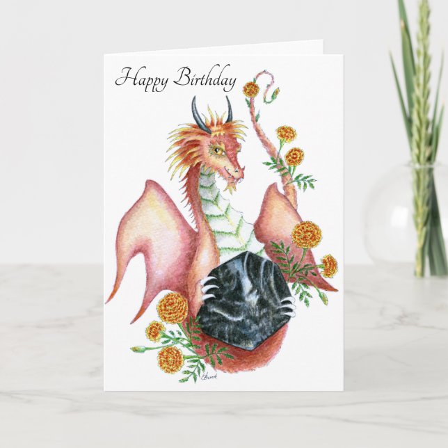 Black Onyx (Leo) - Birthday Card (Front)