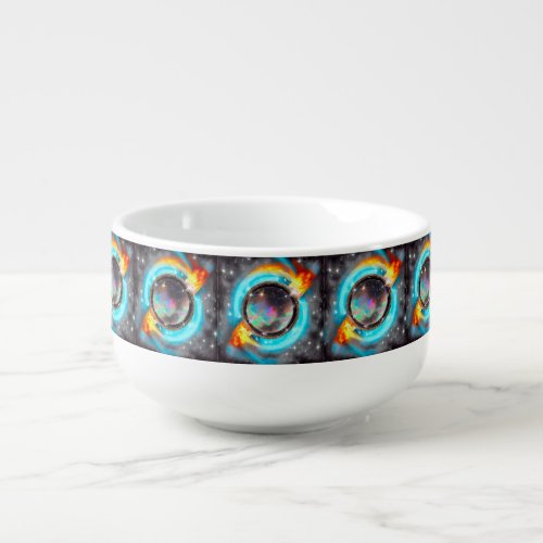 Black Opal  Fire Soup Mug