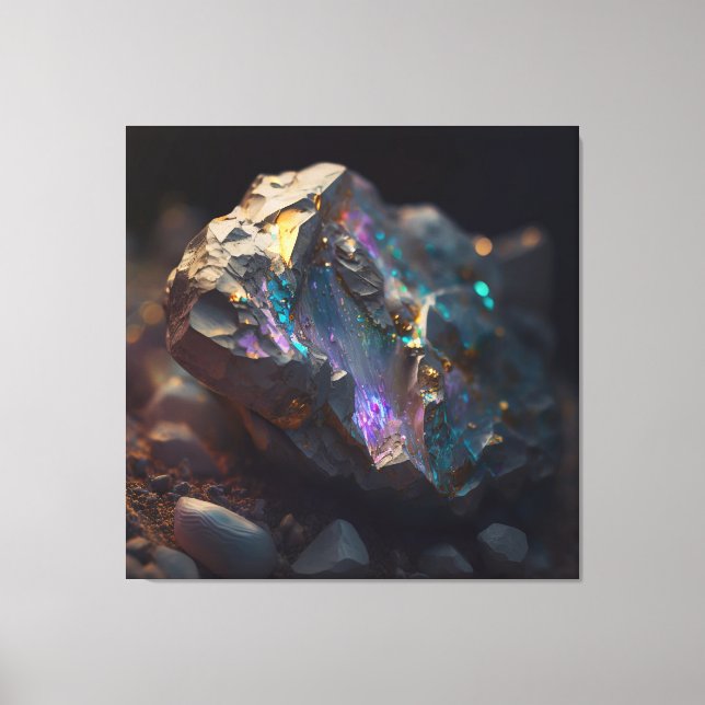 Black Opal Ore Macro Canvas (Front)