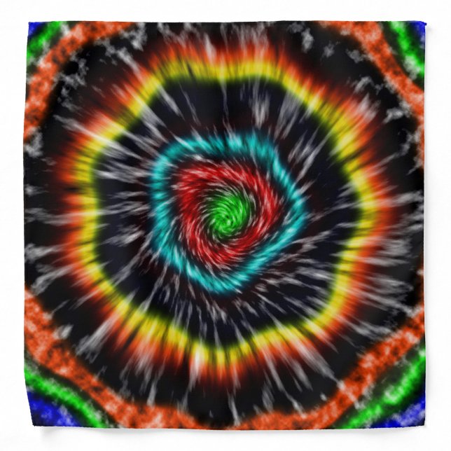 Black Opal Tie Dye,  Bandana (Front)