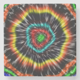 Black Opal Tie Dye, Stone Coaster