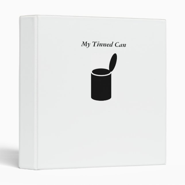 Black Opened Tin, My Tinned Can Binder (Front/Spine)