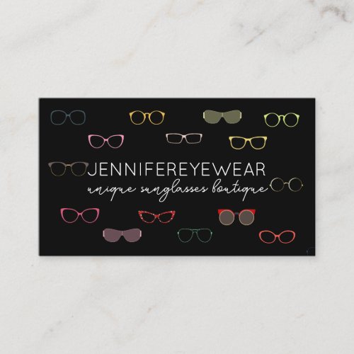 Black Optic Eyewear Fashion SunGlasses Business Card