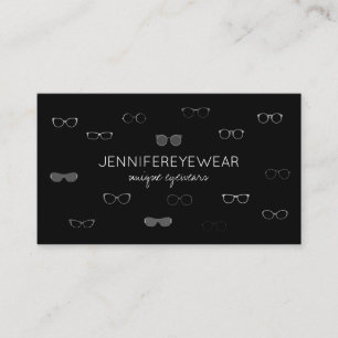 Black Optical Eye sunglasses Business Card