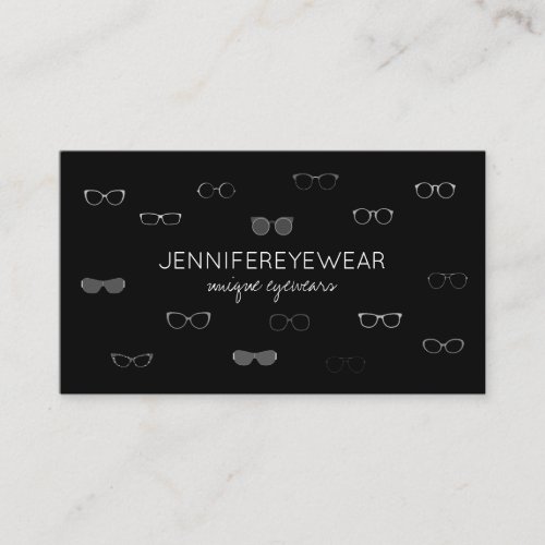 Black Optical Eye sunglasses Business Card