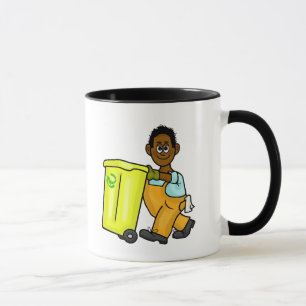 Black or African-American Garbage Man Name Mug