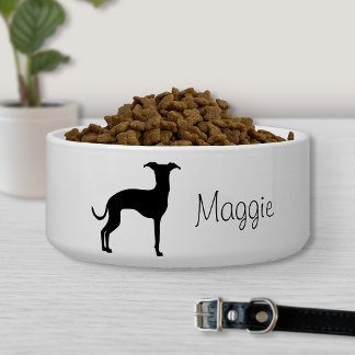 Black (Or Any Other Color) Iggy Silhouette & Name Bowl