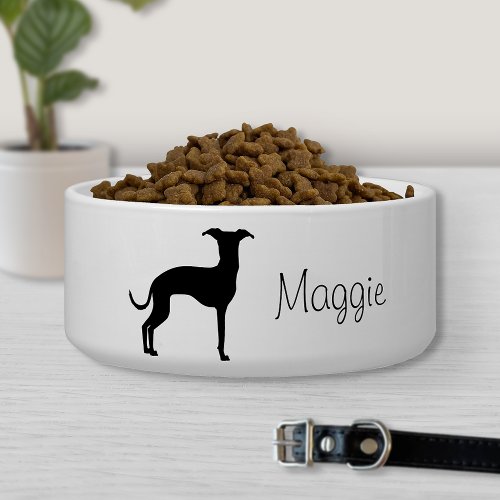 Black Or Any Other Color Iggy Silhouette  Name Bowl