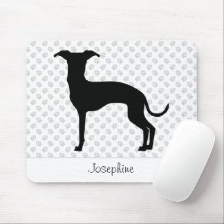 Black (Or Any Other Color) Iggy Silhouette &amp; Name Mouse Pad