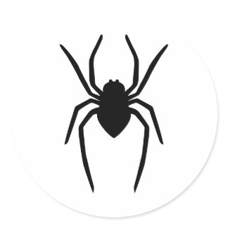 Black (Or Any Other Color) Spider Silhouette Classic Round Sticker
