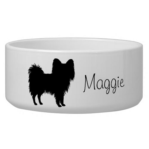 Black Or Other Color Papillon With Custom Name Bowl