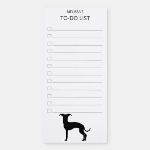 Black (Or Your Color) Iggy Silhouette To-Do List Magnetic Notepad