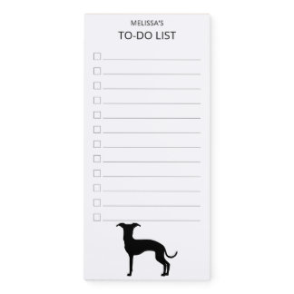 Black (Or Your Color) Iggy Silhouette To-Do List Magnetic Notepad