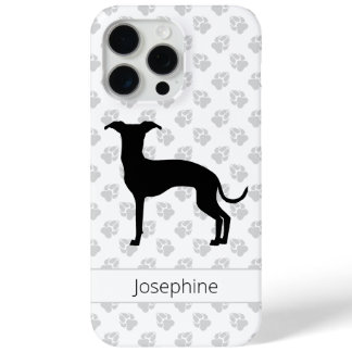 Black (Or Your Color) Iggy Silhouette With Name iPhone 15 Pro Max Case