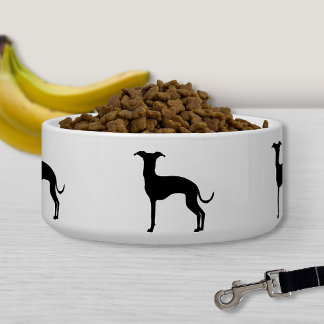 Black (Or Your Color) Italian Greyhound Dog Shapes Bowl