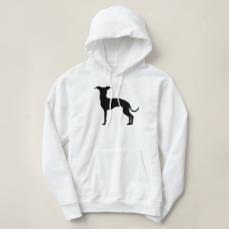 Black (Or Your Color) Italian Greyhound Silhouette Hoodie