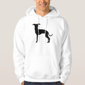 Black (Or Your Color) Italian Greyhound Silhouette Hoodie