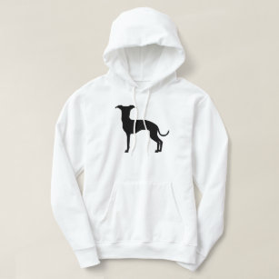 Black (Or Your Color) Italian Greyhound Silhouette Hoodie