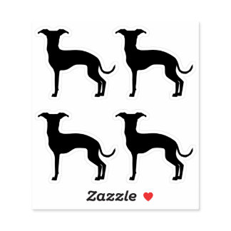 Black (Or Your Color) Italian Greyhound Silhouette Sticker