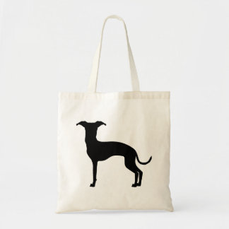 Black (Or Your Color) Italian Greyhound Silhouette Tote Bag